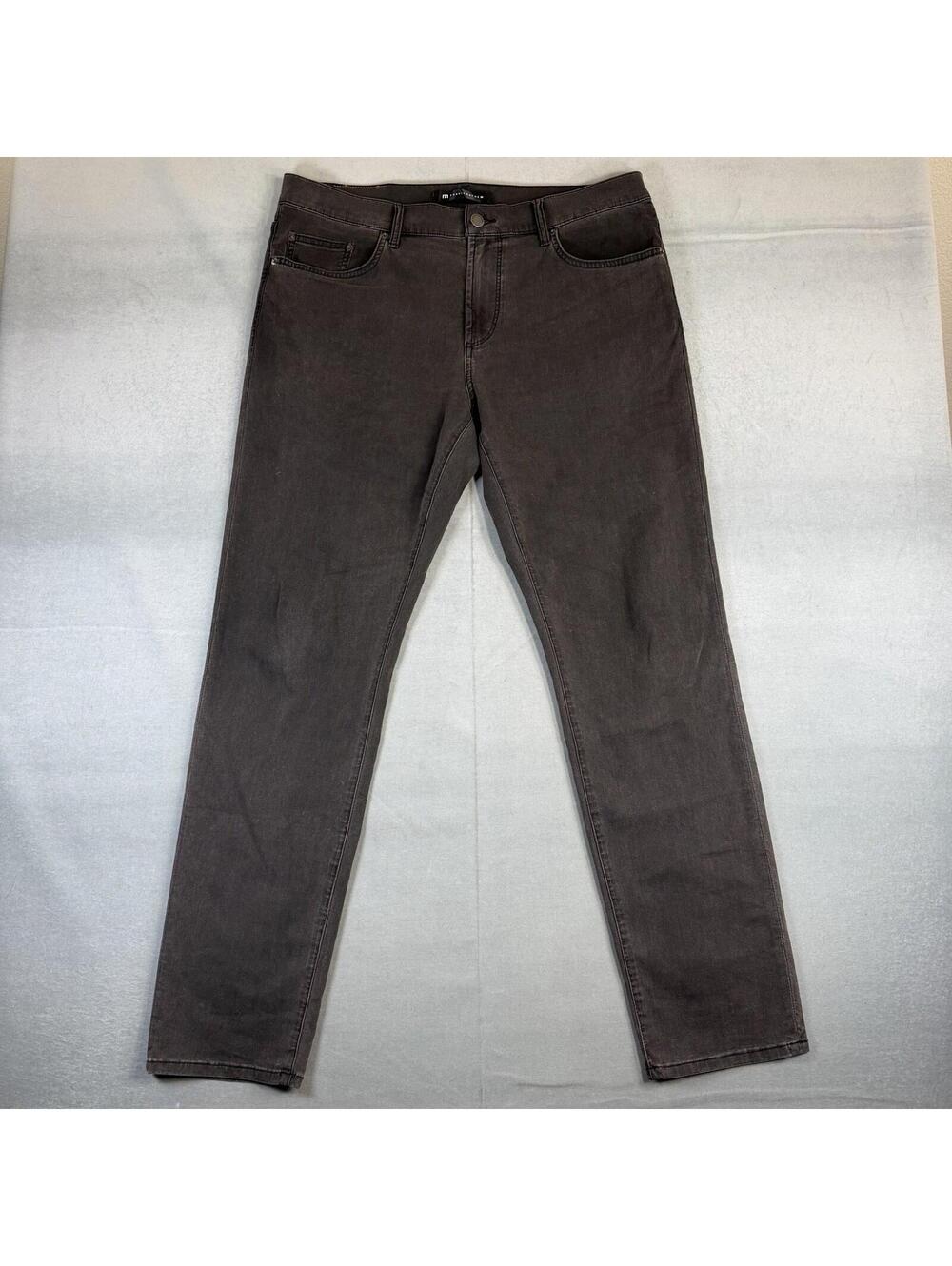 Travis Mathew Legacy Featherweight Jeans Mens 35 (38x32) Dark Gray Stretch Denim